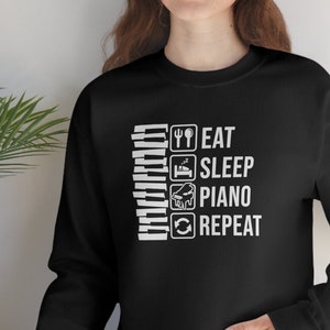 Piano Sweatshirt Piano Teacher sweatshirt Pianist shirt music lover sweatshirt Piano lover gift Music Teacher shirt Music Teacher gift