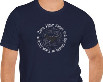 Come Holy Spirit Shirt, Catholic Tee, Men's Catholic T-shirt, Catholic gift for men, Confirmation gift  Catholic dad gift Catholic Teen