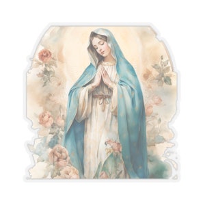 Blue Lady of Guadalupe Sticker, Catholic gift, Catholic sticker, Mary sticker, Virgen Guadalupe, Catholic mom,  Catholic kid, Catholic teen