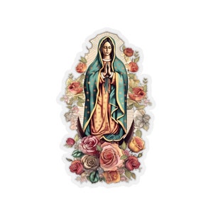 Lady of Guadalupe Sticker, Mary sticker, Catholic gift, Catholic teen, Catholic sticker, Catholic mom, Catholic dad, Catholic teacher Marian