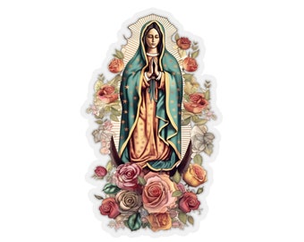 Naklejka z Matką Bożą z Guadalupe, naklejka z Maryją, prezent katolicki, nastolatek katolicki, naklejka katolicka, mama katolicka, tata katolicki, nauczyciel katolicki Marian