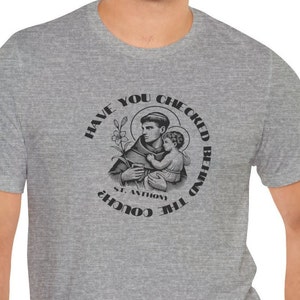 St Anthony Shirt, Catholic Tee, Men&#39;s Catholic T-shirt, Catholic gift for men, saint shirt,  Catholic dad gift, Catholic Shirt, priest gift