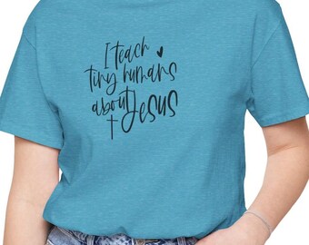 Teach Tiny children about Jesus shirt, Catholic teacher gift, Christian teacher, gift for priest, Catholic school, Christian educator, PSR
