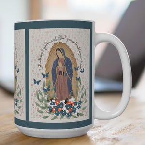 Kubek Pani z Guadalupe, Kubek Pani z Guadalupe, 15oz, Prezent katolicki dla niej, Katolicki nastolatek, Prezent dla katolickiej mamy, Kubek katolicki, RCIA
