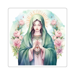 Lady of Guadalupe Sticker, Catholic Vinyl Sticker, Mary sticker, Religious sticker, catholic sticker gift,  Catholic mom gift, Catholic teen