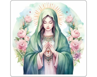 Adesivo da Senhora de Guadalupe, Adesivo de vinil católico, Adesivo de Maria, Adesivo religioso, presente de adesivo católico, presente de mãe católica, adolescente católico