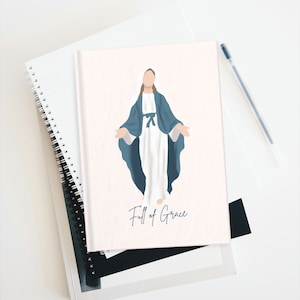 Catholic Prayer Journal, Mary Full of Grace Catholic Prayer Journal, Catholic gift, Women&#39;s Journal, Prayer Notebook Women&#39;s Notebook