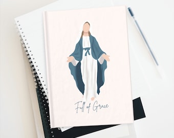 Catholic Prayer Journal, Mary Full of Grace Catholic Prayer Journal, Catholic gift, Women's Journal, Prayer Notebook Women's Notebook