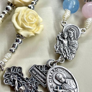 St Gerard Chaplet, Catholic baby, Pregnancy Novena, Expectant Mother prayer, indulgence Crucifix, Catholic mom gift, Novena prayer Book