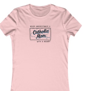 Catholic mom Shirt, Slim Fit, Women&#39;s shirt, Prayer Shirt, Religious Shirt, holiday Fashion, mom shirt, Catholic gift Catholic mom gift