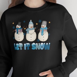 Moletom de inverno camisa de boneco de neve camisa de inverno camisas engraçadas para mulheres inverno moda férias