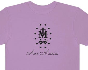 Maglietta cattolica per donna, medaglia miracolosa, regalo per mamma cattolica, regalo cattolico, maglietta cattolica, abbigliamento cattolico, cresima per adolescente cattolica