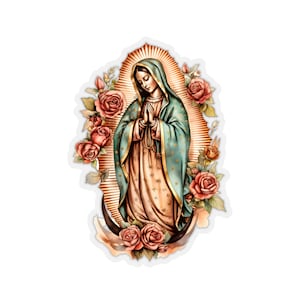 Lady of Guadalupe Sticker, Catholic gift, Catholic sticker, Mary sticker, Virgen Guadalupe, Catholic mom gift,  Catholic kid, Catholic teen