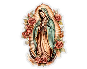 Naklejka Pani z Guadalupe, prezent katolicki, naklejka katolicka, naklejka Maryja, Virgen Guadalupe, prezent dla mamy katolickiej, katolickie dziecko, katolicki nastolatek