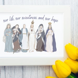 Catholic mom gift for Catholic Woman Mary Print Catholic Decor 3 Sizes Catholic Art Sacred Art Catholic Gift Religious Art Catholic Print