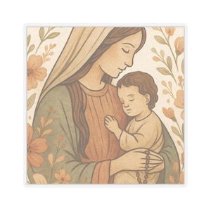 Catholic Sticker, Catholic gift, Catholic sticker, Mary sticker, Nativity sticker, Catholic mom gift,  religious sticker