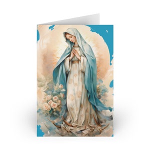 Cartões Marianos | Papelaria Católica para Cartões | Presente Católico para Mulheres | Mãe Católica | Papelaria Católica | Convertida Católica RCIA