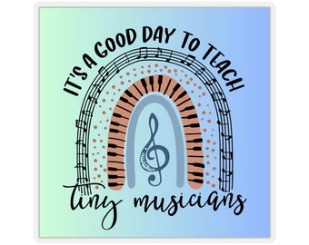 Regalo de profesor de música, pegatina de vinilo musical, regalo de amante de la música, pegatina de música, pegatina de músico, profesor de piano, profesor de coro, regalo de profesor de banda