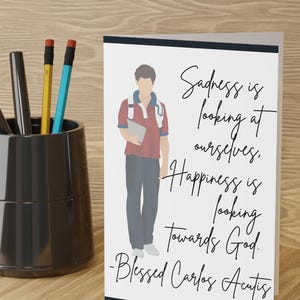Gesegneter Carlos Acutis Grußkarten | Katholische Karte für Frauen | Katholische Mutter | Katholische Briefpapier | Ostern Geschenk