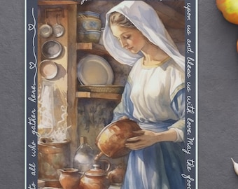Küche Madonna Glas Schneidebrett, katholische Geschenk Mutter, katholisches Dekor, Geschenk für katholische Mutter, katholisches Gebet, katholisches Geschenk für sie