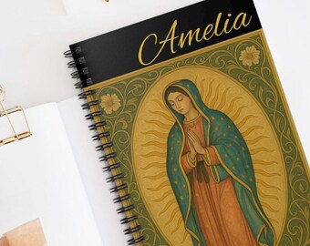 Dziennik Matki Bożej z Guadalupe, spersonalizowany dziennik modlitw katolickich, dziennik modlitw katolickich, prezent katolicki, dziennik dla kobiet, RCIA