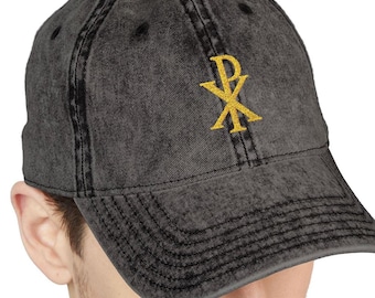 Chi Rho Catholic hat, sacred Heart, Perfect Gift for Friends, Outdoor Activities, Catholic hat, Catholic gift for him