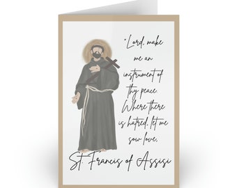 St. Francis of Assisi Notecards | Catholic Notecard Stationary |Catholic gift for Women | Catholic mom | Catholic Stationary | Valentine