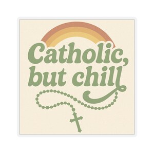 Katholieke sticker, katholiek cadeau, katholieke sticker, Maria-sticker, kerststalsticker, katholiek moedercadeau, religieuze sticker