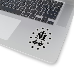 Vinylsticker wonderbaarlijke medaille, katholieke moeder, Moederdag, katholiek moedercadeau, priestercadeau, cadeau, pro-leven, katholieke tiener, katholiek kind