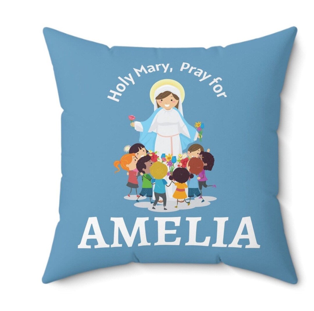 PERSONALIZED Catholic Pillow for Kids/ Hail Mary/our Father/ Saint