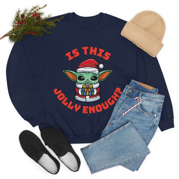 Baby Yoda Christmas Sweatshirt Star Wars Holiday Holiday Mom Gift Dad Gift Christmas Gift Yoda Sweatshirt Etsy Ireland
