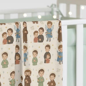 Catholic Baby Blanket, Catholic boy saints, Catholic Baptism, Catholic Baby | Catholic mom gift, Catholic Kid, Girl saints, Catholic girl