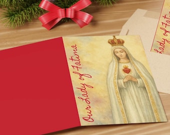 Cartões de Nossa Senhora de Fátima, Papelaria Católica, Presentes Católicos para Mulheres, Mãe Católica, Papelaria Católica, Cartões de Santo