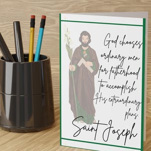 Saint Joseph Notecards | Catholic Notecard Stationary |Catholic gift for Women | Catholic mom | Catholic Stationary, Catholic saint, RCIA