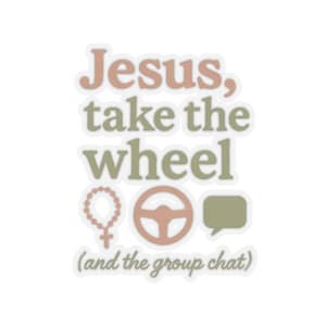 Jesus Sticker, Catholic gift, Catholic sticker, Mary sticker, Nativity sticker, Catholic mom gift,  religious sticker