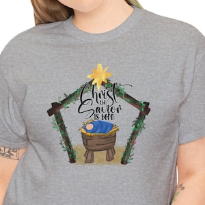 Christian Christmas Shirt, Holiday Shirt, Catholic gift women, Catholic teacher, Catholic clothing, Christmas Gift Catholic, Christian gift