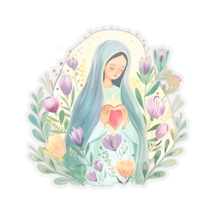 Blue Lady of Guadalupe Sticker, Catholic gift, Catholic sticker, Mary sticker, Virgen Guadalupe, Catholic mom,  Catholic kid, Catholic teen