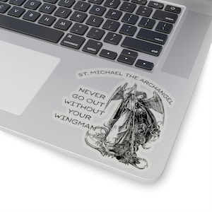 Sticker vinyle St Michael, maman catholique, cadeau catholique, cadeau séminariste, cadeau religieux de Pâques, cadeau prêtre, adolescent catholique, père catholique