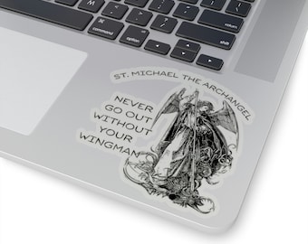 Pegatina de vinilo de San Miguel, mamá católica, regalo católico, regalo de seminarista, regalo religioso de Pascua, regalo de sacerdote, adolescente católico, papá católico