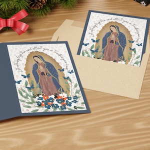 Biglietti di auguri della Signora di Guadalupe / Biglietti di auguri cattolici / Regalo cattolico per le donne / Mamma cattolica / Cancelleria cattolica / Regalo di San Valentino