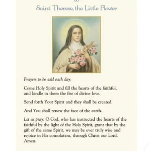 St Therese Novena Booklet Catholic gift, Catholic mom gift, Catholic man gift, confirmation gift, RCIA, gift for priest, seminarian gift