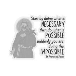 St. Francis Sticker, Catholic Teacher Gift, Back to School, Teacher Vinyl Sticker, Catholic School sticker, Catholic sticker, Catholic mom