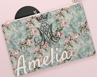 Personalized Marian Bag, Catholic Bag, Mass Veil Bag Catholic Veil Bag Mantilla Bag Mary Catholic gift Catholic gift for Women Rosary Bag