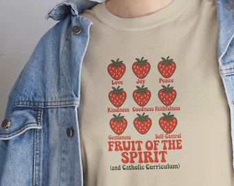 Katholisches Lehrerhemd, katholische Schule, katholischer Teenager, Frucht des Geistes, T-Shirt, lustiges katholisches Hemd, christliche Kleidung