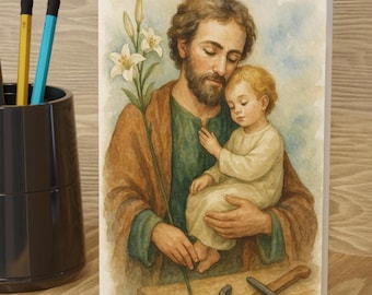 Saint Joseph Notecards,  Catholic Notecard Stationary, Catholic gift Women, Catholic mom, Catholic Stationary, Saint notecards