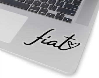 Fiat Vinyl Sticker, Catholic mom, Mothers Day, Catholic mother gift, priest gift, gift, Catholic teen, Catholic dad