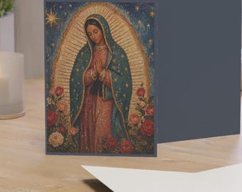 Lady of Guadalupe Grußkarten | Katholische Karte für Frauen | Katholische Mutter | Katholische Briefpapier | Marian Grußkarte