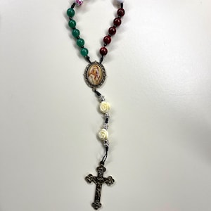 St Dymphna Chaplet prayer patron saint of anxiety, stress, and mental disorder rosary with Novena booklet Catholic family Catholic gift