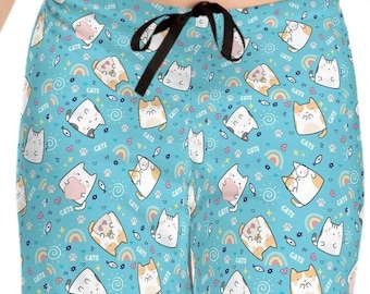 猫パジャマ、春の猫パジャマ、猫ママへのギフト、子猫パジャマ、彼女へのギフト、猫好き、猫ママへのギフト、猫好きギフト、動物好きギフト