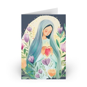 Tarjetas marianas católicas / Tarjetas católicas para escribir / Regalo católico para mujeres / Mamá católica / Papelería católica, RCIA para madres católicas
